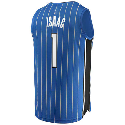 O.Magic #1 Jonathan Isaac Fanatics Branded  Fast Break Player Jersey - Icon Edition - Blue Stitched American Basketball Jersey - Main View