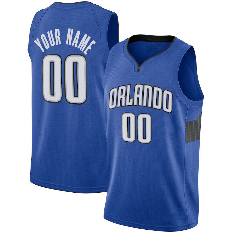 Custom O.Magic 2019-20 Custom Swingman Jersey Royal Statement Edition Stitched Basketball Jersey - Main View