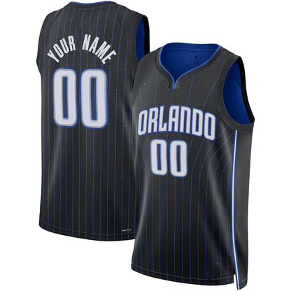 Custom O.Magic 2021-22 Diamond Swingman Black Icon Edition Stitched Basketball Jersey - Main View