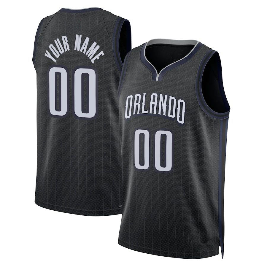 Custom O.Magic Unisex 2022-23 Swingman Jersey City Edition  Black Stitched Basketball Jersey - Main View