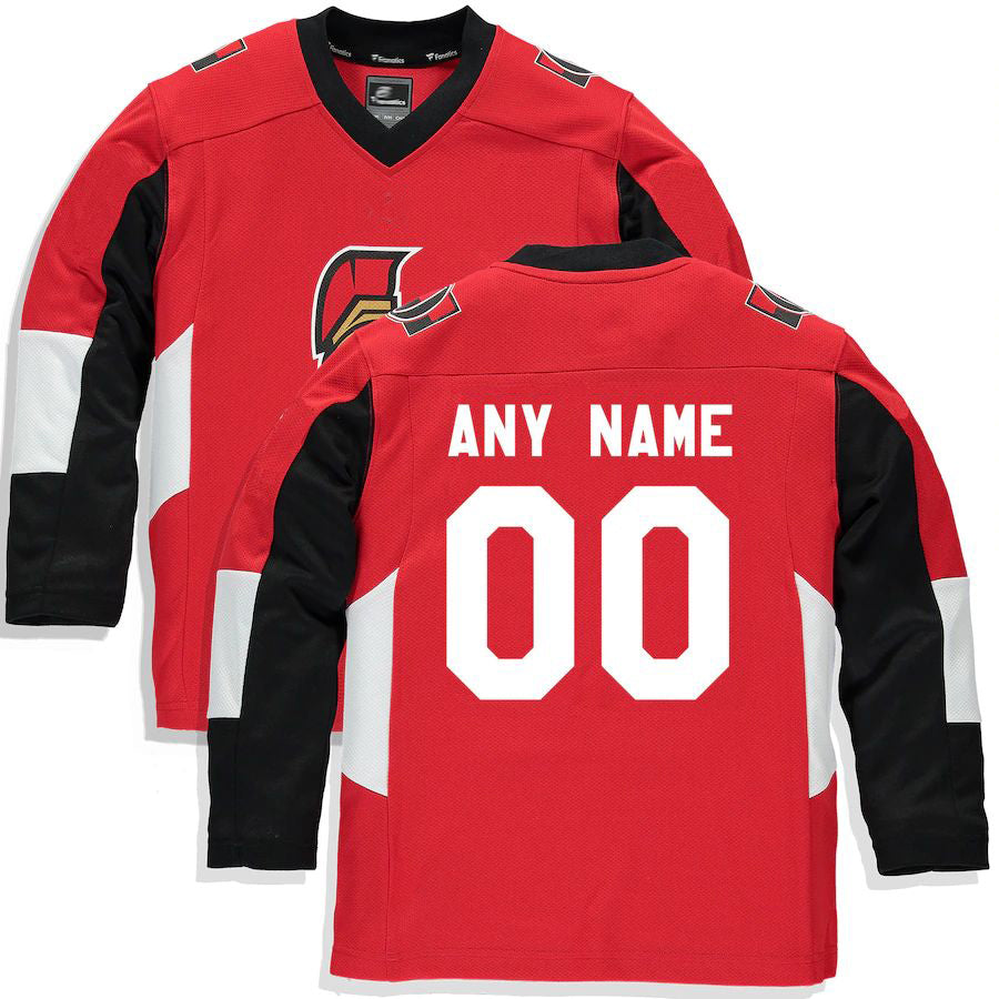 Custom O.Senators Fanatics Branded Home Replica Jersey Red Stitched American Hockey Jerseys - Main View