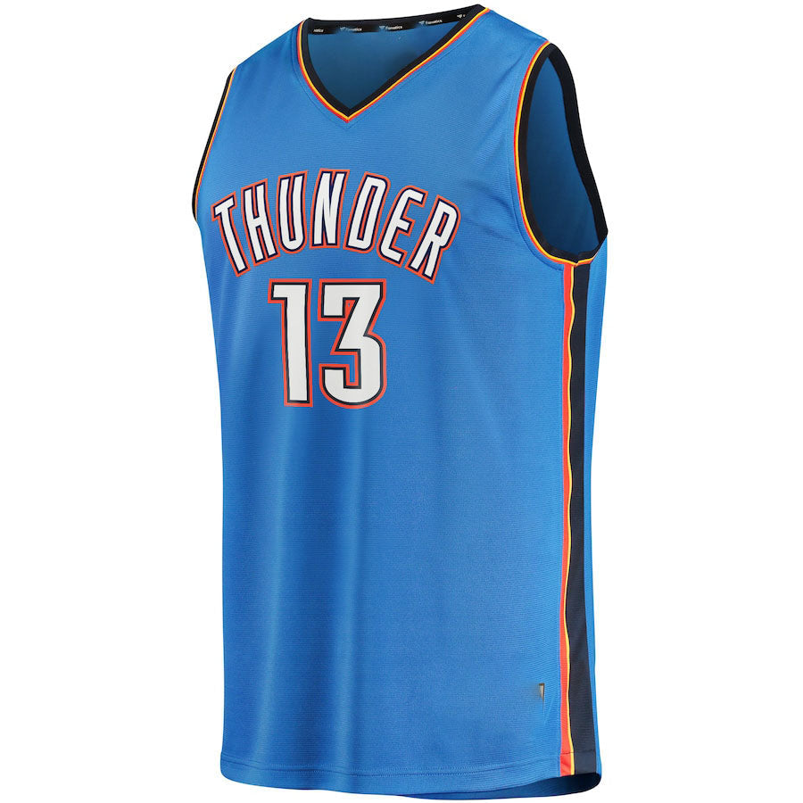 OC.Thunder #13 Ousmane Dieng Fanatics Branded 2022 Draft First Round Pick Fast Break Replica Player Jersey Blue Icon Edition Stitched American Basketball Jersey - Main View