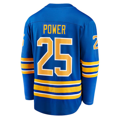 B.Sabres #25 Owen Power Fanatics Branded Home Breakaway Player Jersey  Royal Stitched American Hockey Jerseys - Main View