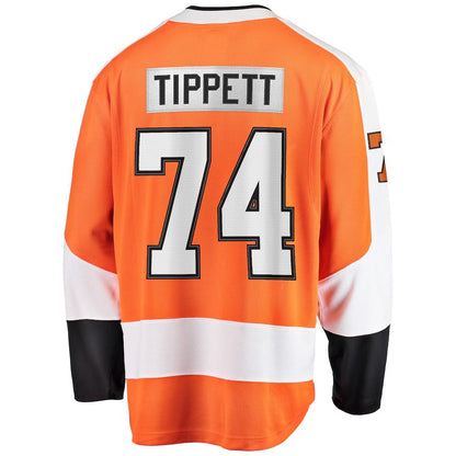 P.Flyers #74 Owen Tippett Fanatics Branded Home Breakaway Player Jersey Orange Stitched American Hockey Jerseys - Main View