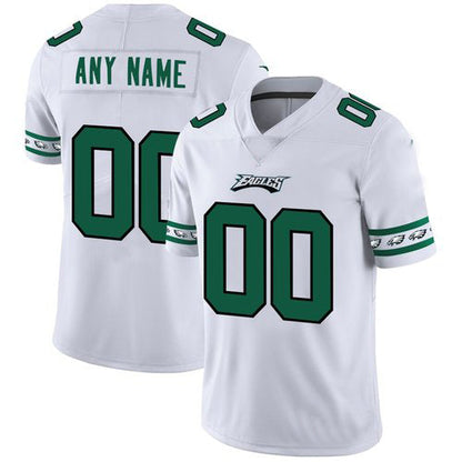 Custom P.Eagles White Team Logo Vapor Limited  Jersey Stitched American Football Jerseys - Main View
