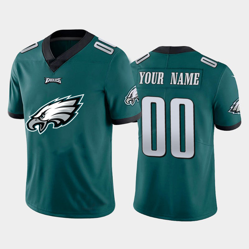 Custom P.Eagles Green Team Big Logo Vapor Untouchable Limited Jersey Stitched American Football Jerseys - Main View