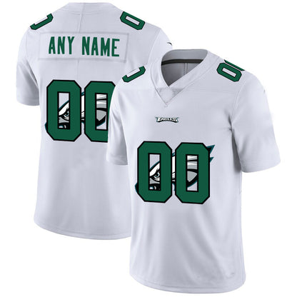 Custom P.Eagles White Team Big Logo Vapor Untouchable Limited Jersey Stitched American Football Jerseys - Main View