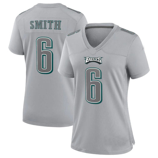 P.Eagles #6 DeVonta Smith Gray Atmosphere Fashion Game Jersey Stitched American Football Jerseys - Main View