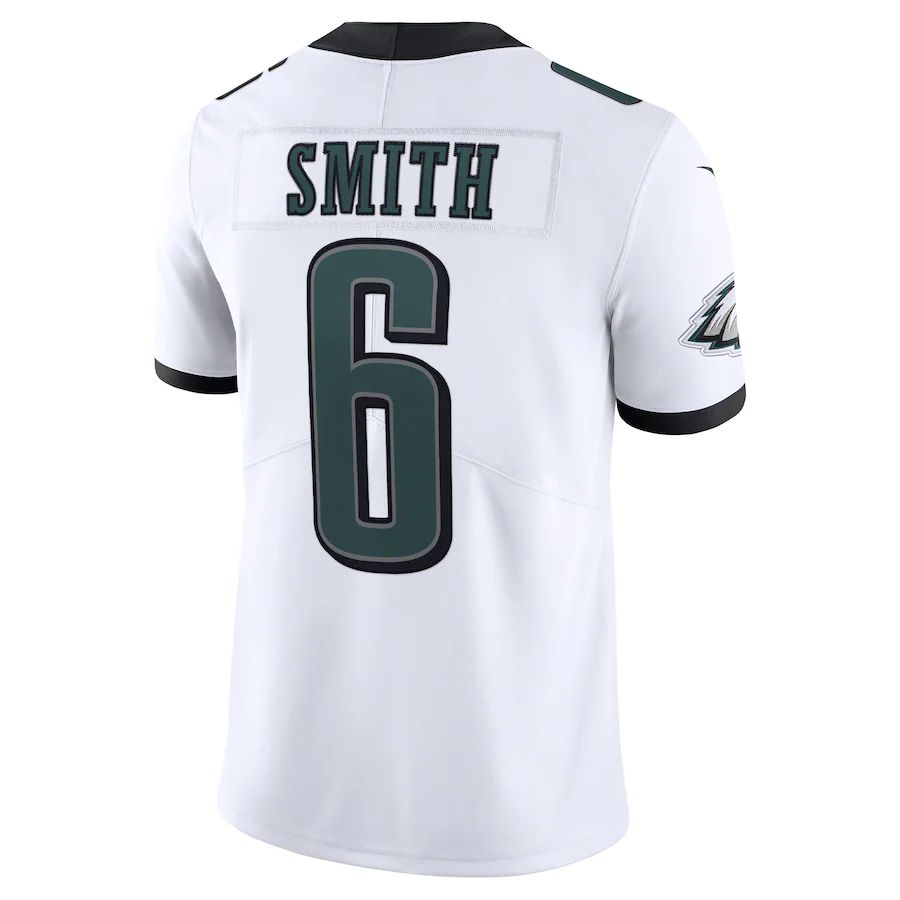 P.Eagles #6 DeVonta Smith White Vapor Limited Jersey Stitched American Football Jerseys - Main View