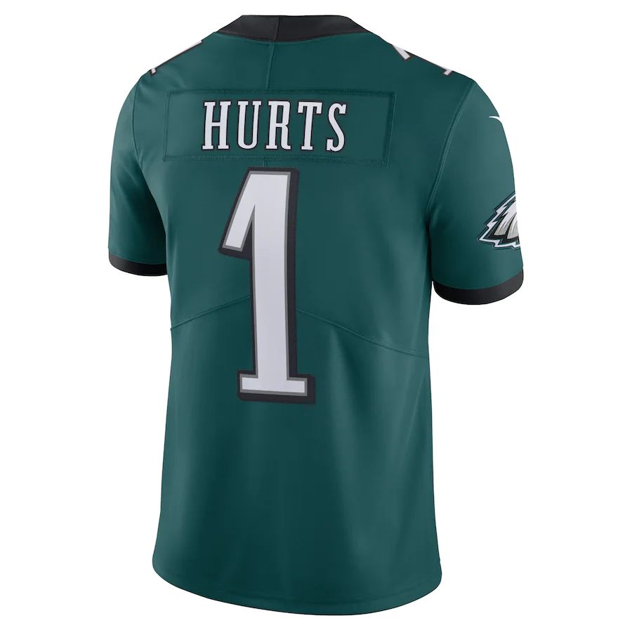 P.Eagles #1 Jalen Hurts Midnight Green Vapor Limited Jersey Stitched American Football Jerseys - Main View