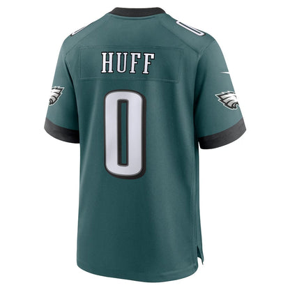 P.Eagles #0 Bryce Huff Game Player Jersey - Midnight Green Stitched American Football Jerseys - Main View