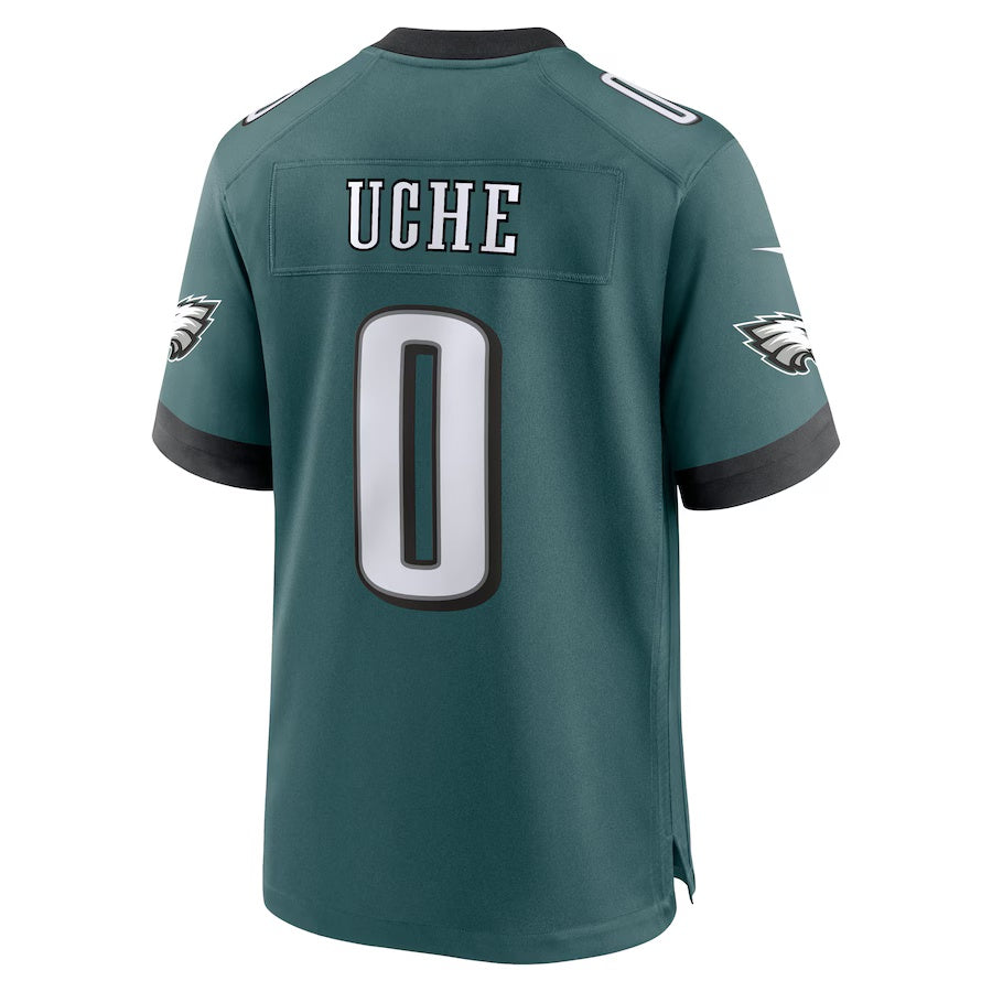 P.Eagles #0 Josh Uche Midnight Green Team Game Stitched American Football Jerseys - Main View
