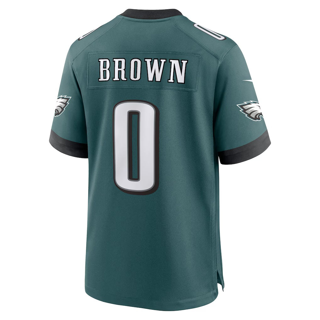 P.Eagles #0 Marquise Brown Midnight Green Team Game Stitched Football American Jersey - Main View