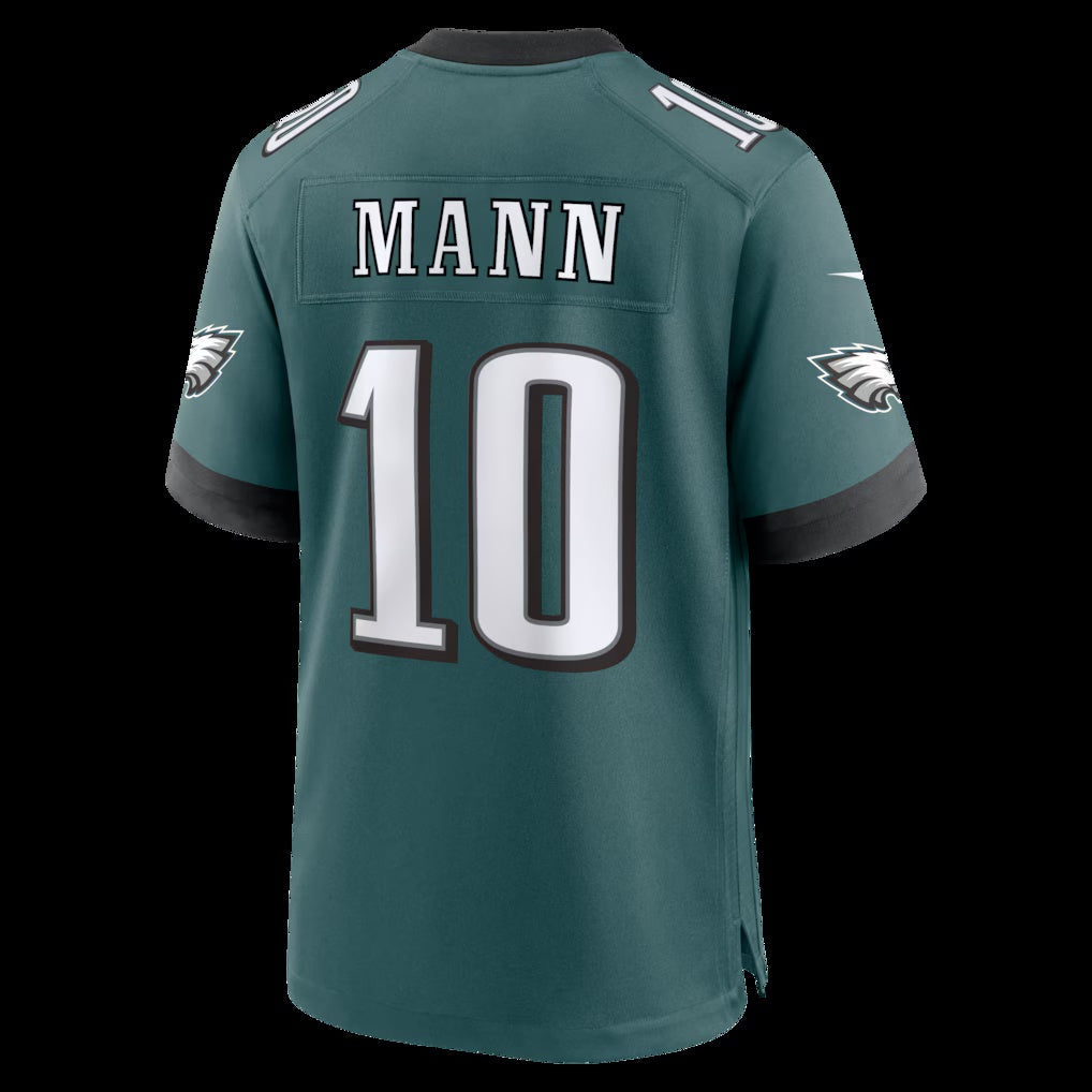 P.Eagles #10 Braden Mann Midnight Green Team Game Stitched Football American Jersey - Main View