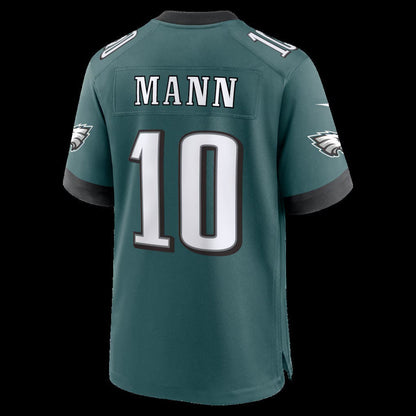 P.Eagles #10 Braden Mann Midnight Green Team Game Stitched Football American Jersey - Main View