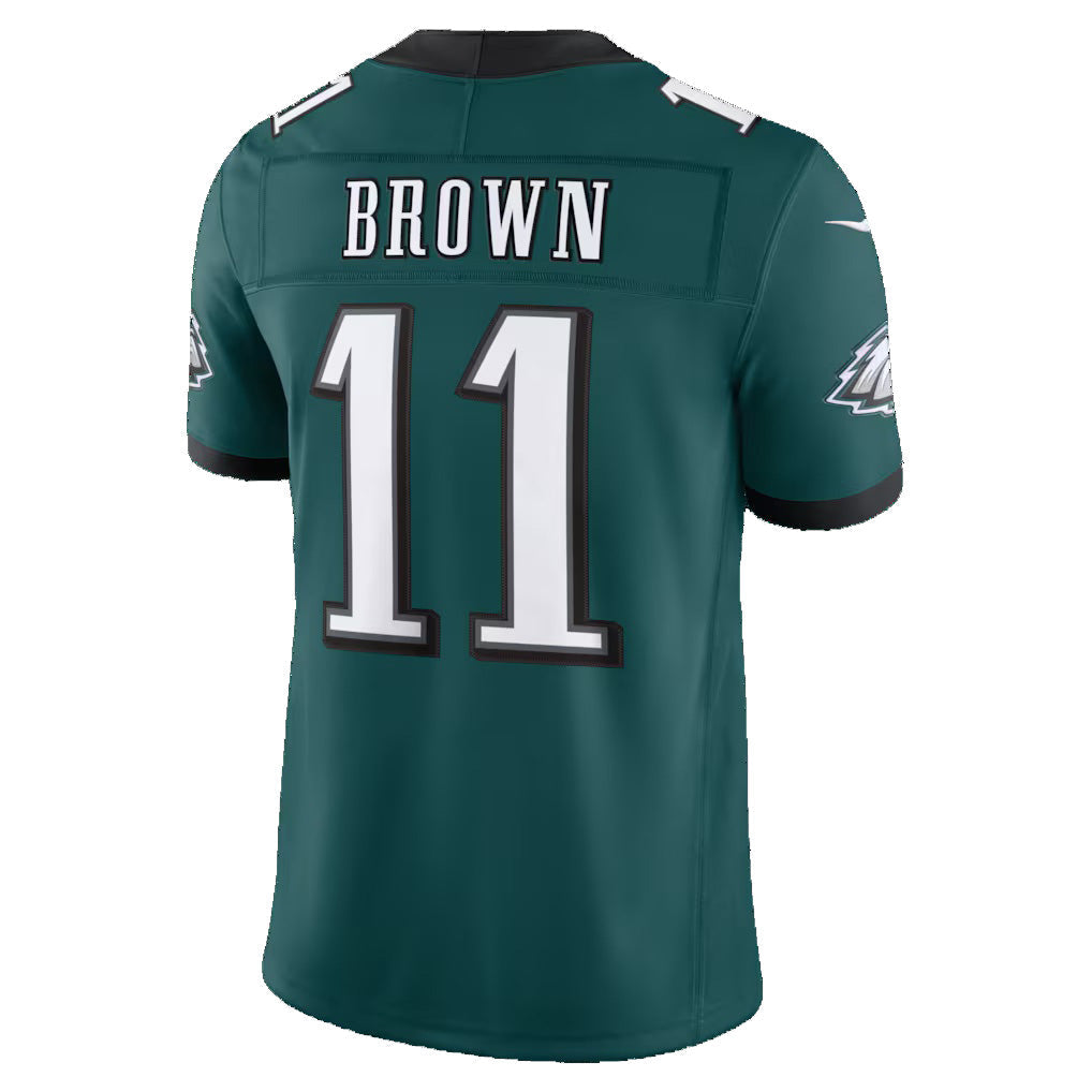 P.Eagles #11 A.J. Brown Midnight Green Team Vapor F.U.S.E. Stitched Limited Football Jersey - Main View
