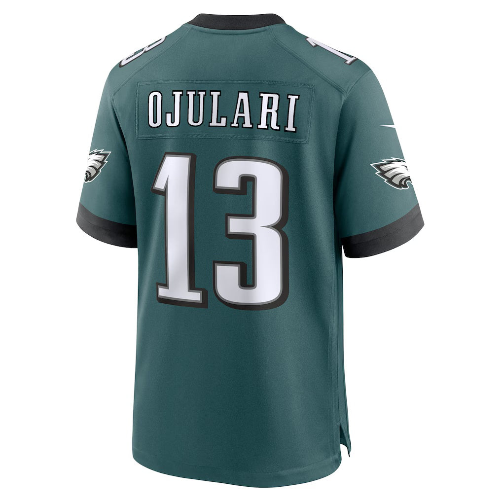 P.Eagles #13 Azeez Ojulari Midnight Green Team Game Stitched American Football Jerseys - Main View