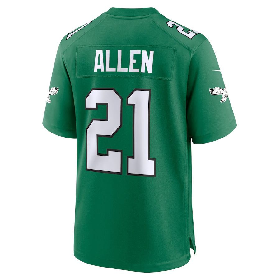 P.Eagles #21 Eric Allen Retired Player Alternate Game Jersey - Kelly Green Stitched American Football Jerseys - Main View