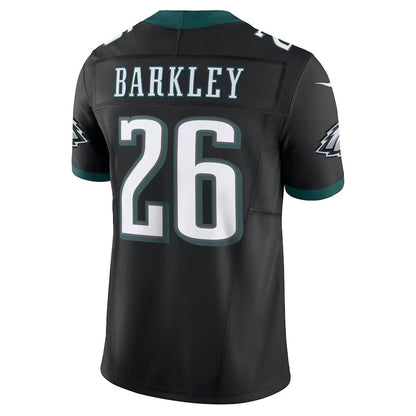 P.Eagles #26 Saquon Barkley Black Vapor F.U.S.E. Limited American Football Jerseys - Main View