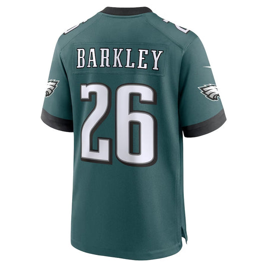 P.Eagles #26 Saquon Barkley Game white Player Jersey - Midnight Green Stitched American Football Jerseys - Main View