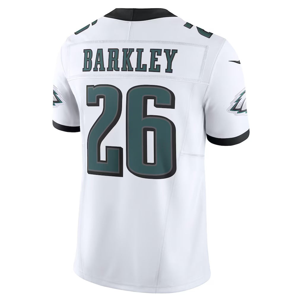 P.Eagles #26 Saquon Barkley White Vapor F.U.S.E. Limited Stitched American Football Jerseys - Main View