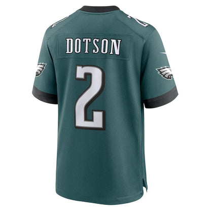 P.Eagles #2 Jahan Dotson Midnight Green Team Game Stitched American Football Jerseys - Main View