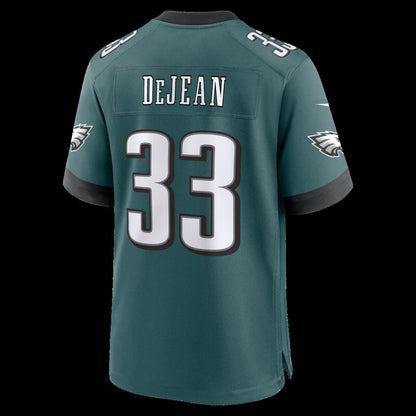 P.Eagles #33 Cooper DeJean Midnight Green Team Game Stitched Football American Jersey - Main View