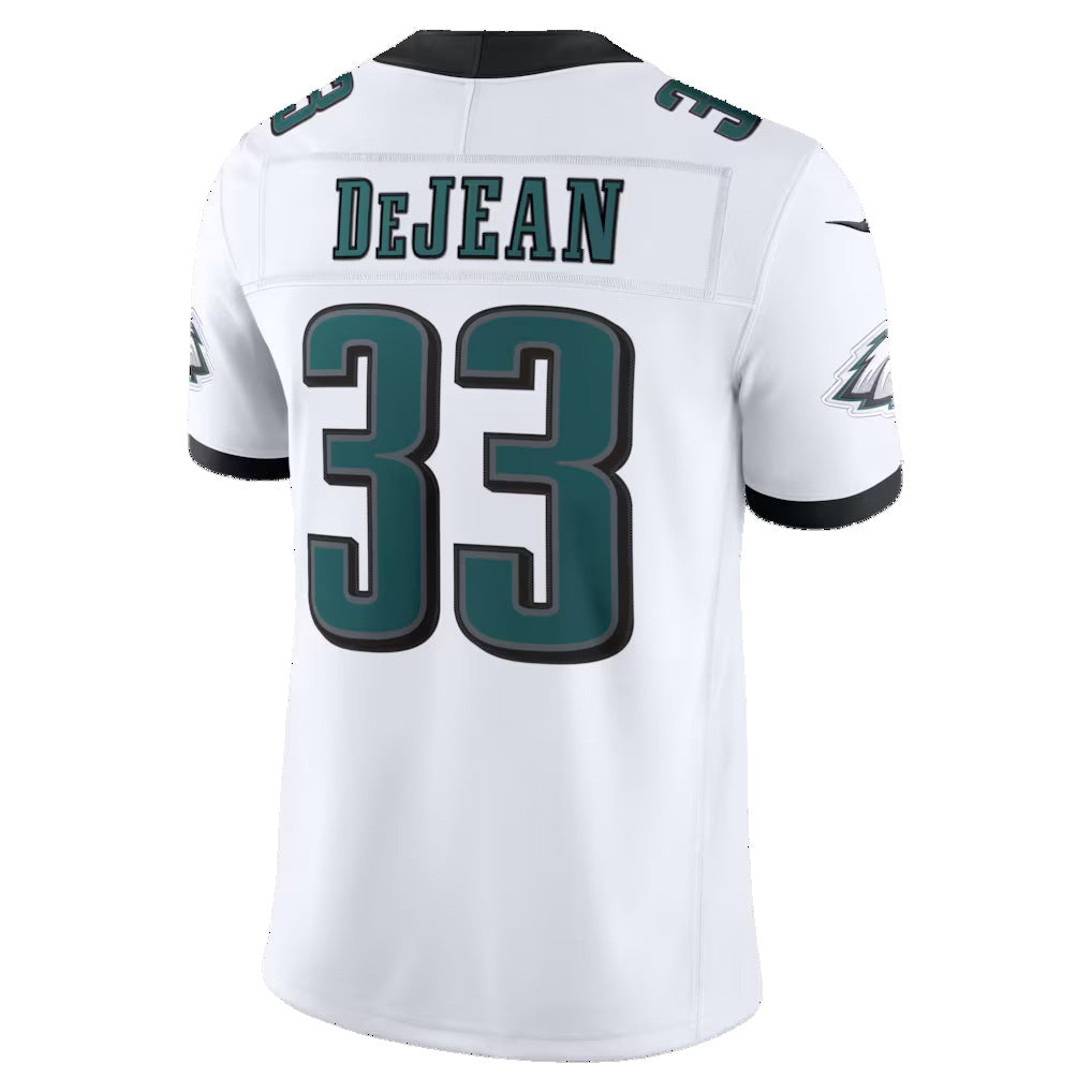 P.Eagles #33 Cooper DeJean White Vapor F.U.S.E. Stitched Limited Football Jersey - Main View