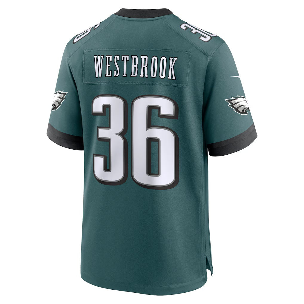 P.Eagles #36 Brian Westbrook Midnight Green Team Retired Player Game Stitched American Football Jerseys - Main View