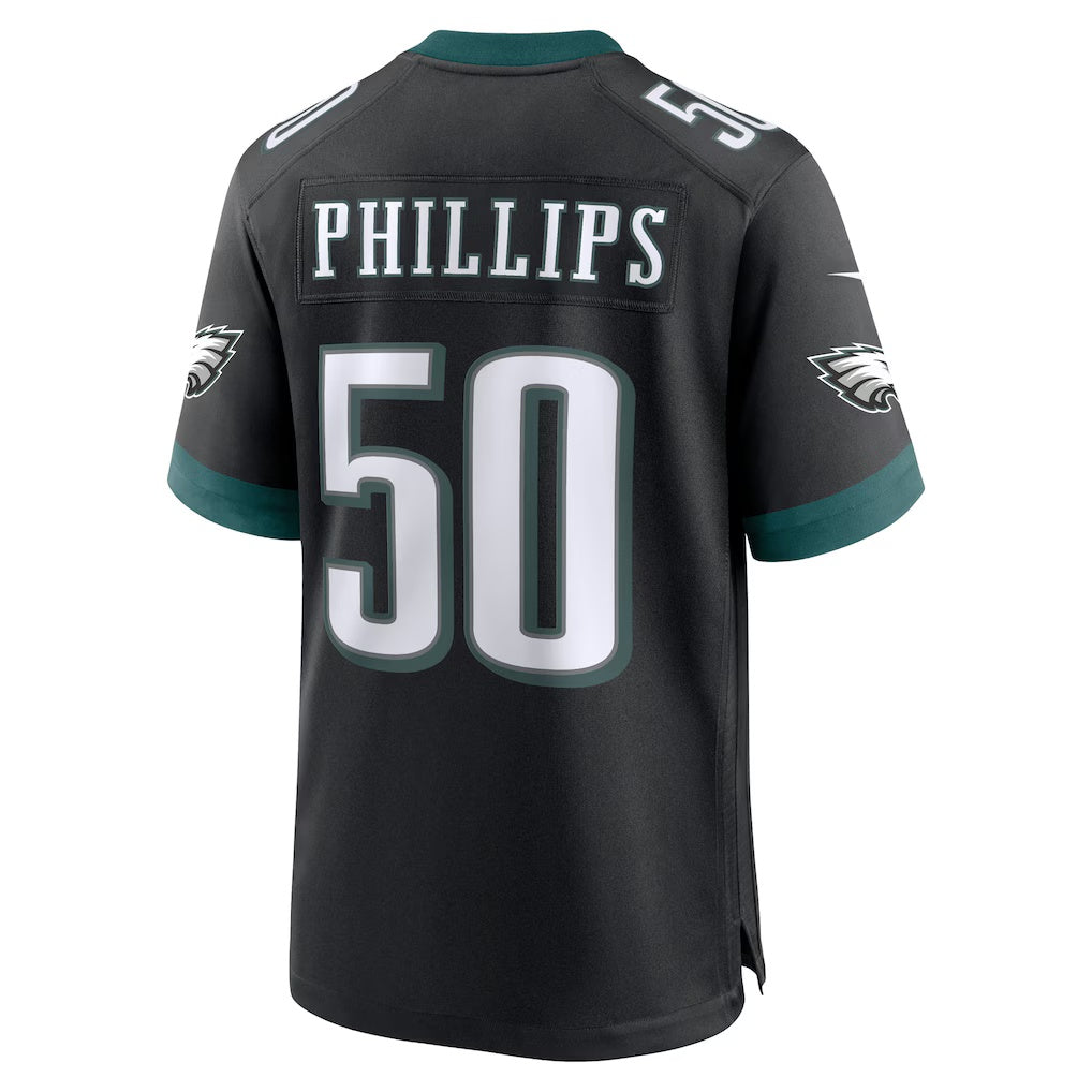 P.Eagles #50 Jaelan Phillips Black Alternate Game Stitched American Football Jerseys - Main View