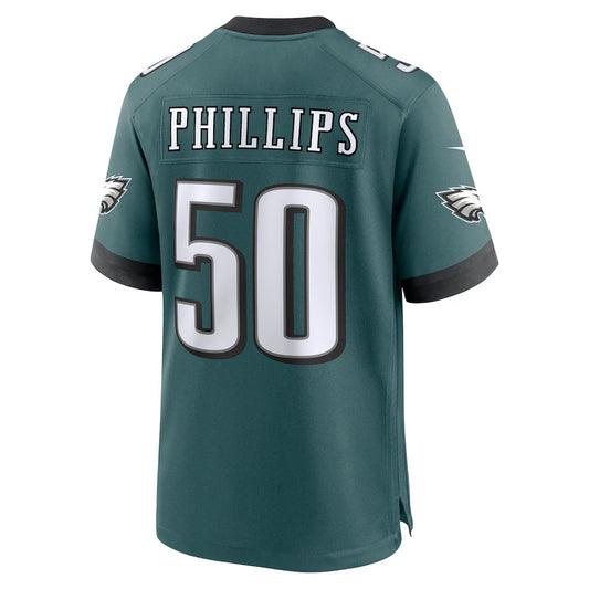P.Eagles #50 Jaelan Phillips Midnight Green Team Game Stitched American Football Jerseys - Main View