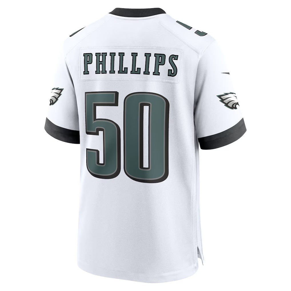 P.Eagles #50 Jaelan Phillips White Game Stitched American Football Jerseys - Main View