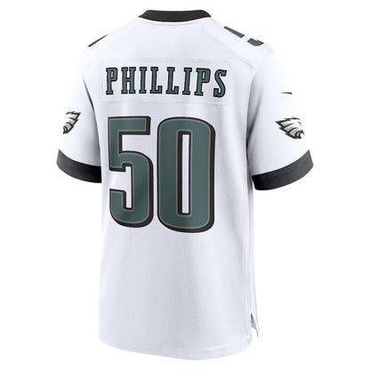 P.Eagles #50 Jaelan Phillips White Game Stitched American Football Jerseys - Main View