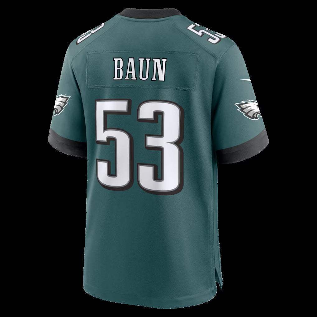 P.Eagles #53 Zack Baun Midnight Green Team Game Stitched Football American Jersey - Main View