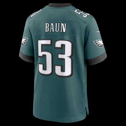 P.Eagles #53 Zack Baun Midnight Green Team Game Stitched Football American Jersey - Main View