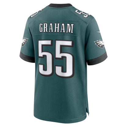 P.Eagles #55 Brandon Graham Midnight Green Team Game Stitched Football American Jersey - Main View