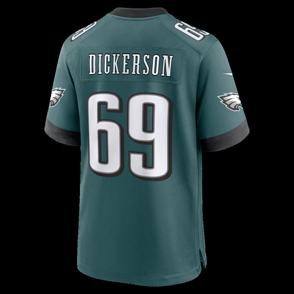 P.Eagles #69 Landon Dickerson Midnight Green Team Game Stitched Football American Jersey - Main View