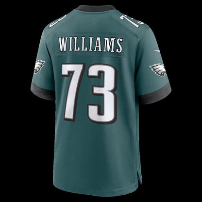 P.Eagles #73 Cameron Williams Midnight Green Team Game Stitched Football American Jersey - Main View