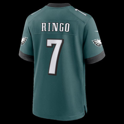 P.Eagles #7 Kelee Ringo Midnight Green Team Game Stitched Football American Jersey - Main View