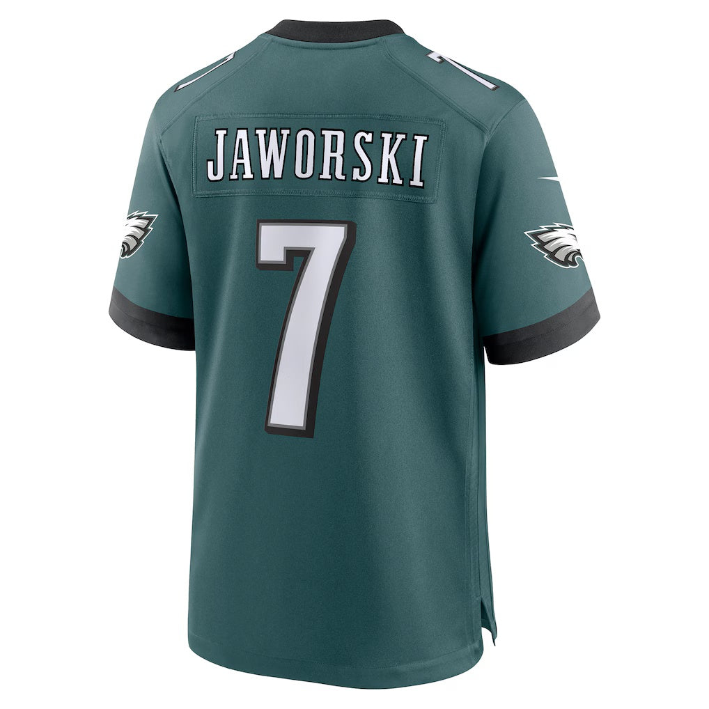 P.Eagles #7 Ron Jaworski Midnight Green Team Retired Player Game Stitched American Football Jerseys - Main View
