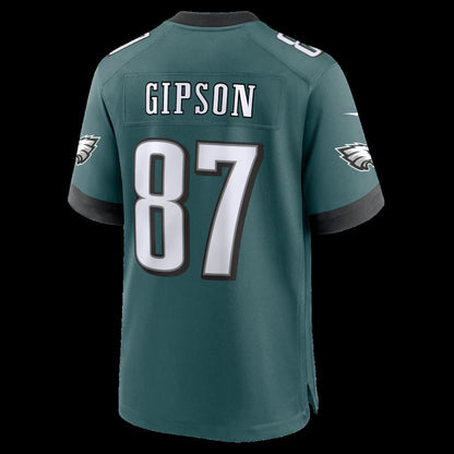 P.Eagles #87 Xavier Gipson Midnight Green Team Game Stitched American Football Jerseys - Main View