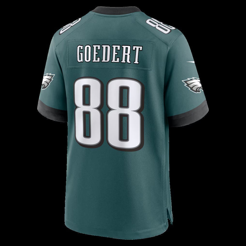 P.Eagles #88 Dallas Goedert Midnight Green Team Game Stitched Football American Jersey - Main View