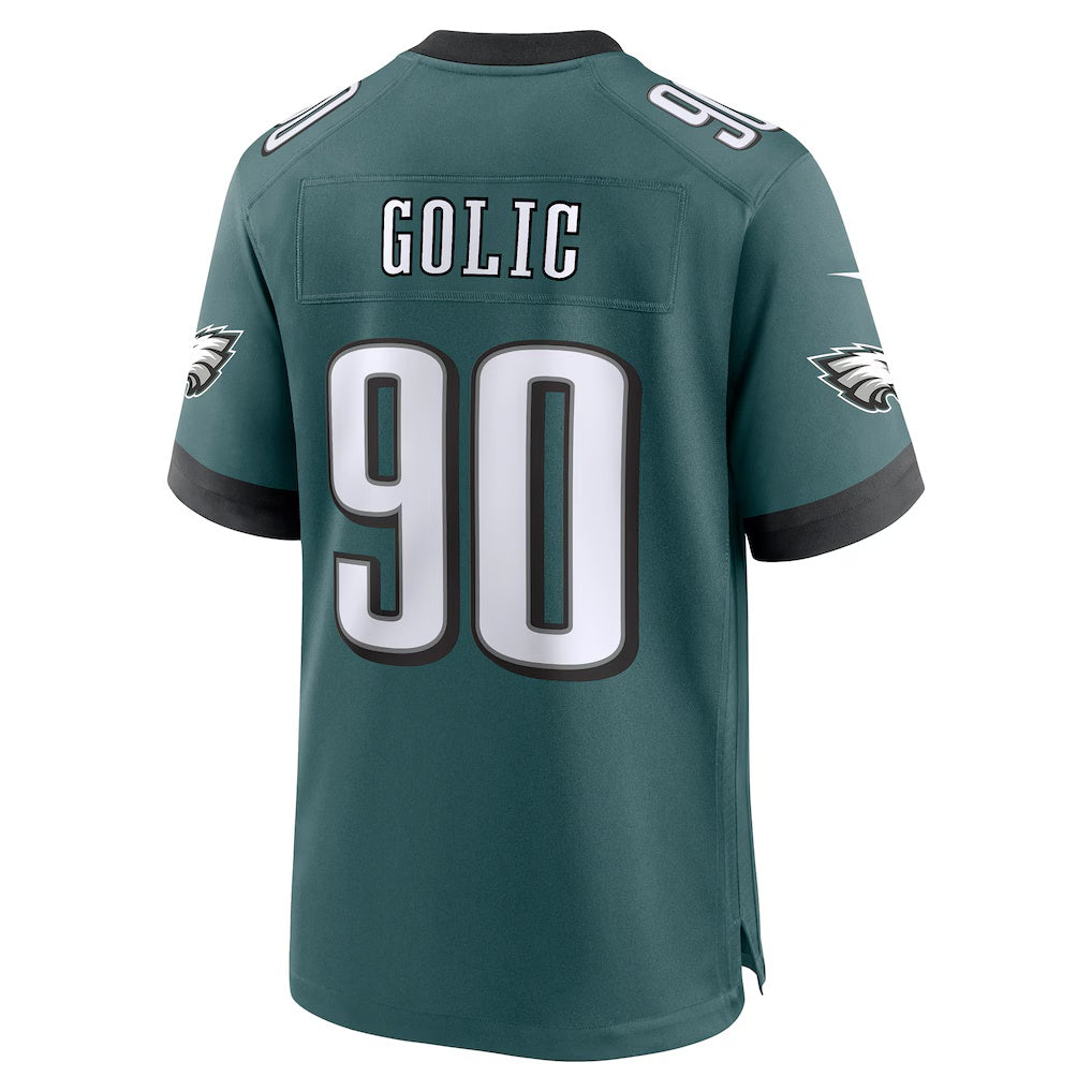 P.Eagles #90 Mike Golic Midnight Green Team Retired Player Game Stitched American Football Jerseys - Main View