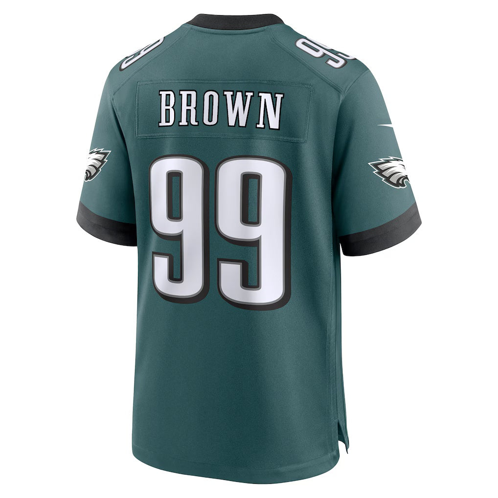 P.Eagles #99 Jerome Brown Midnight Green Team Retired Player Game Stitched American Football Jerseys - Main View