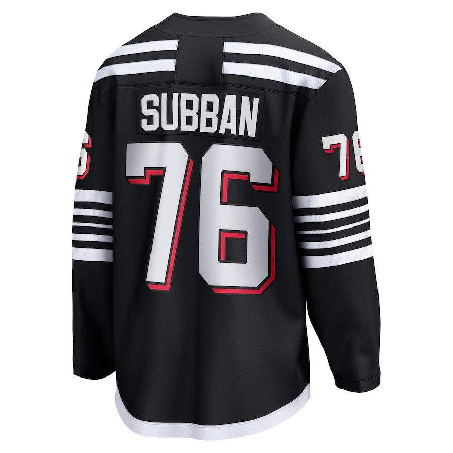 NJ.Devils #76 P.K. Subban Fanatics Branded Alternate Premier Breakaway Player Jersey Black Stitched American Hockey Jerseys - Main View