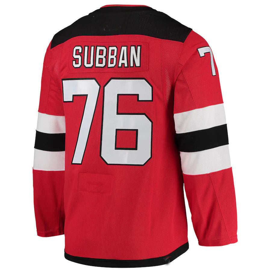 NJ.Devils #76 P.K. Subban Home Primegreen Authentic Pro Player Jersey Red Stitched American Hockey Jerseys - Main View