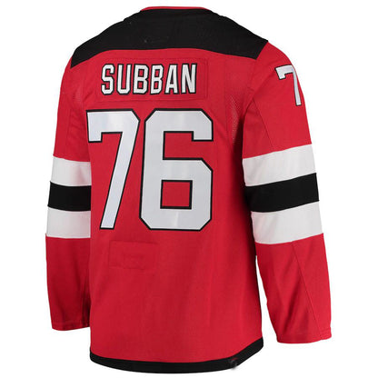 NJ.Devils #76 P.K. Subban Home Primegreen Authentic Pro Player Jersey Red Stitched American Hockey Jerseys - Main View