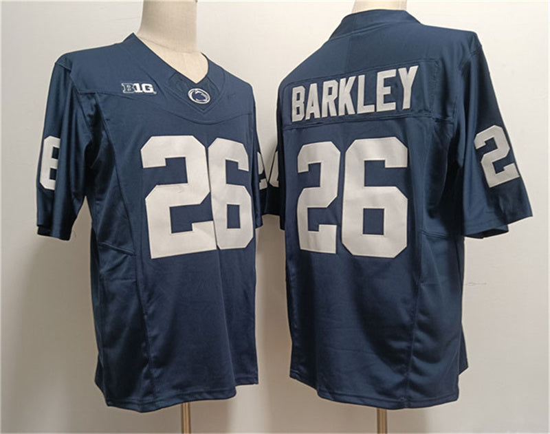 P.State Nittany Lions #26 Saquon Barkley Navy cStitched Jersey College Jerseys - Main View