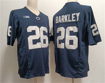 P.State Nittany Lions #26 Saquon Barkley Navy cStitched Jersey College Jerseys - Main View