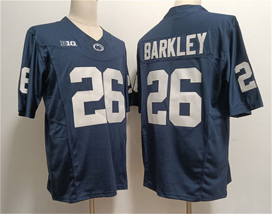 P.State Nittany Lions #26 Saquon Barkley Navy cStitched Jersey College Jerseys - Main View